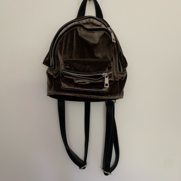 Madden Girl Accessories - Madden Girl Mini Velvet Backpack